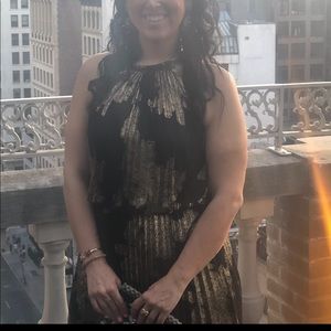 Black and gold maxi gown